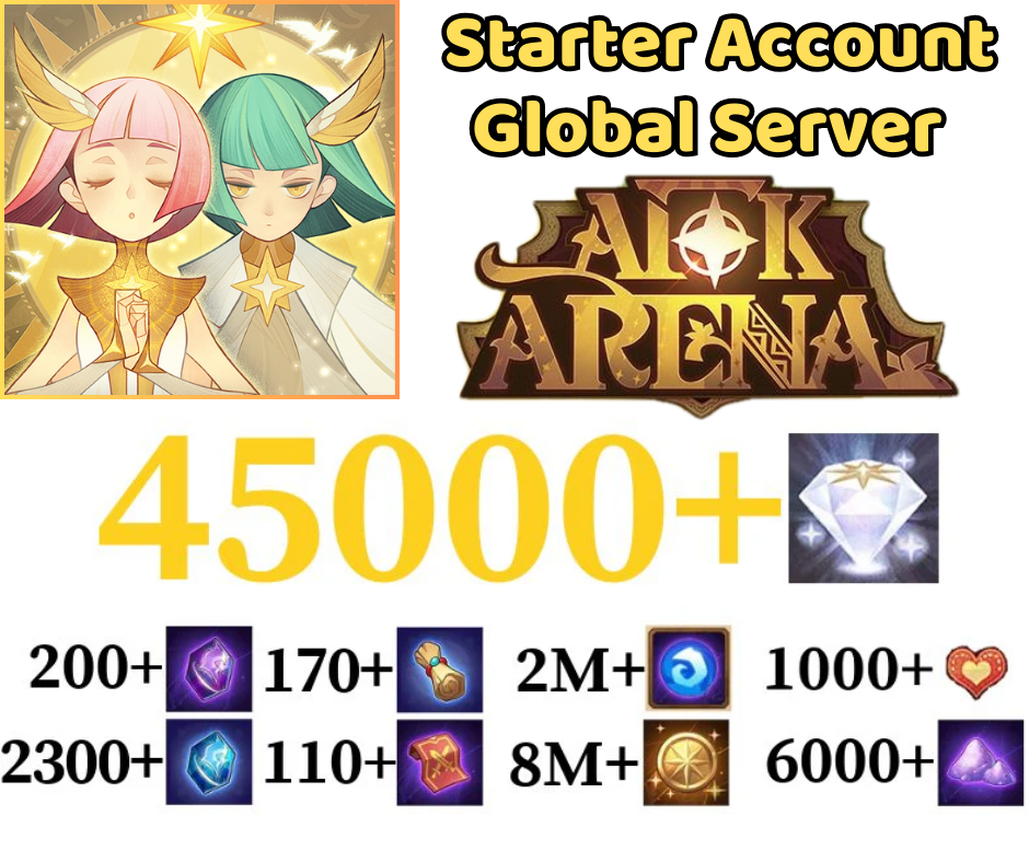 [GLOBAL] 45000 + Diamonds AFK Arena Starter Reroll Account